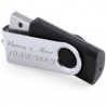 Clé USB noir twister personnalisable