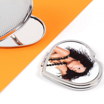 Miroir en forme de coeur personnalisé photo