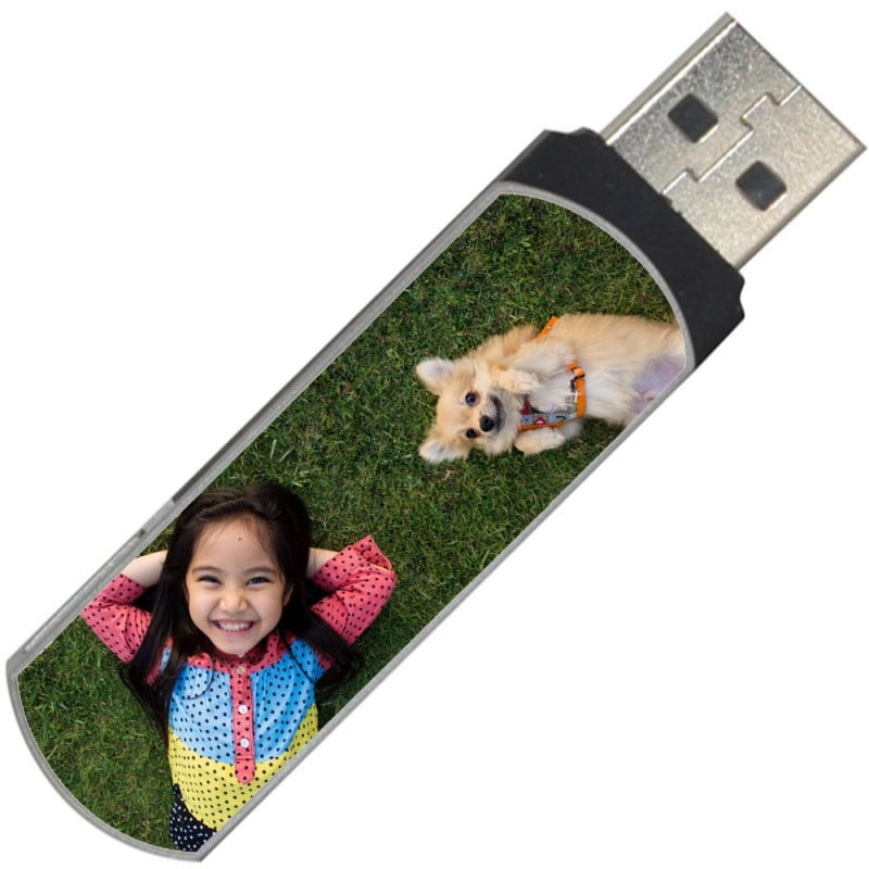 Porte clé avec sa clé USB 8 Go personnalisé avec photo