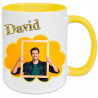 Mug jaune personnalisé