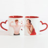 Mug coeur rouge personnalisable