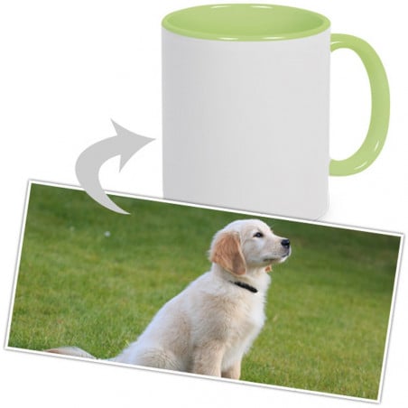 Mug vert clair imprimé