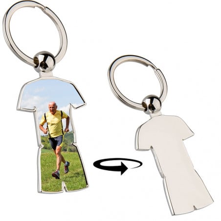 Porte clef tenue sport personnalisable photo