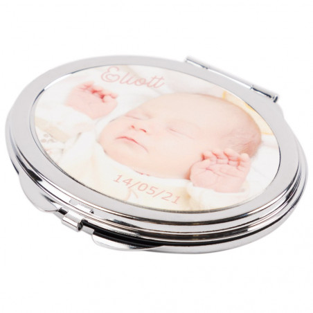 Miroir ovale de poche photo