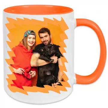 Mug personnalisable photo coloré orange