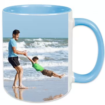 Mug personnalisable coloré bleu ciel