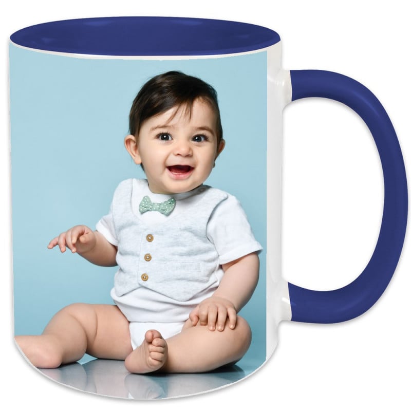 Tasse personnalisée bleu foncé