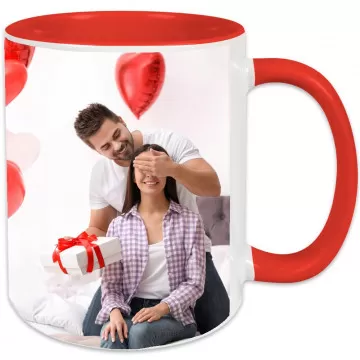 Mug personnalisable de couleur rouge