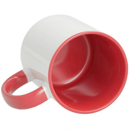 Mug anse et intérieur rouge