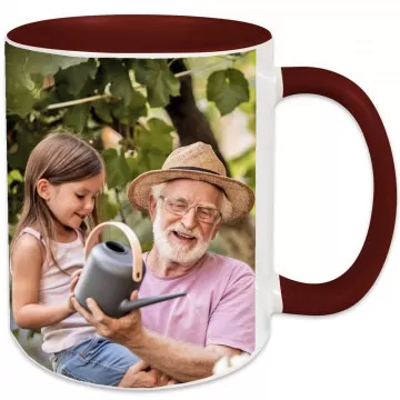 Mug unique à personnaliser et de couleur marron