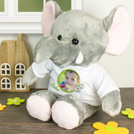 Eléphant en peluche personnalisable photo