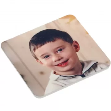 Magnet carré personnalisé avec photo et texte