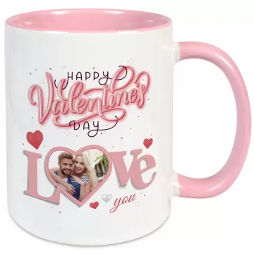 Mug rose à personnaliser avec photo