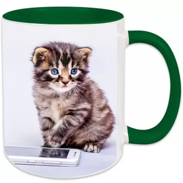 Mug vert foncé à personnaliser