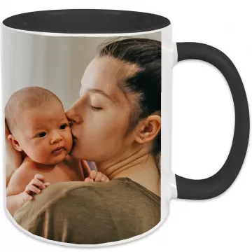 Mug avec poignée et intérieur noir à personnaliser