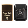 Briquet zippo doré avec pochette