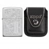 Briquet venitian zippo avec pochette cuir