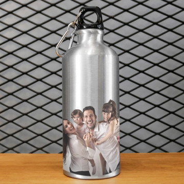 Gourde alu grise 500ml personnalisable