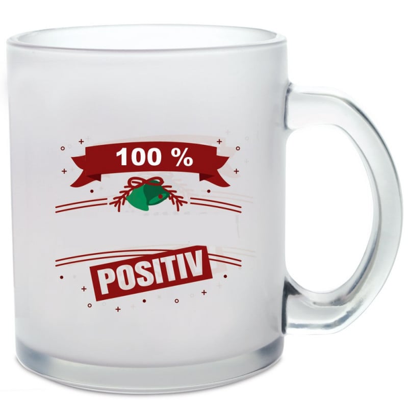 Mug verre dépoli personnalisé