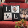 Coussin photo bords noirs personnalisable