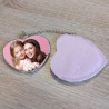 Miroir tissu coeur à personnaliser