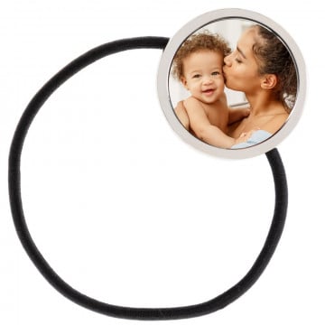 Élastique à cheveux rond avec photo