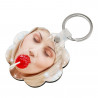 Porte clef fleur personnalisable