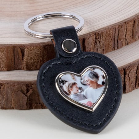 porte clef cuir coeur personnalisable