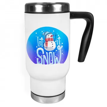Tasse thermos blanc avec photo imprimée