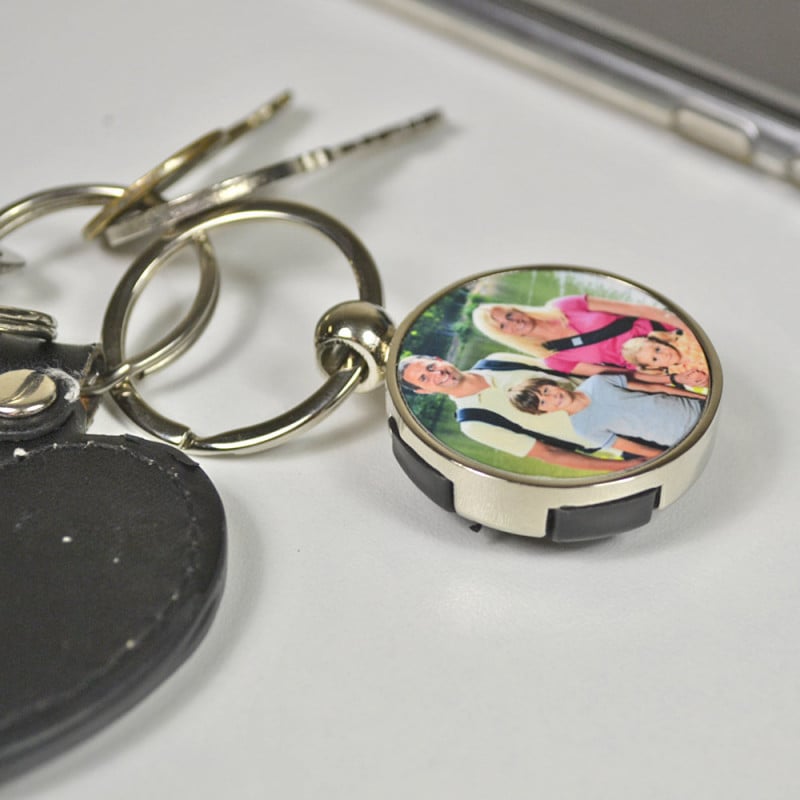 Porte clef Boussole personnalisé photo