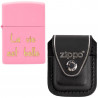 Briquet Zippo rose personnalisable gravé