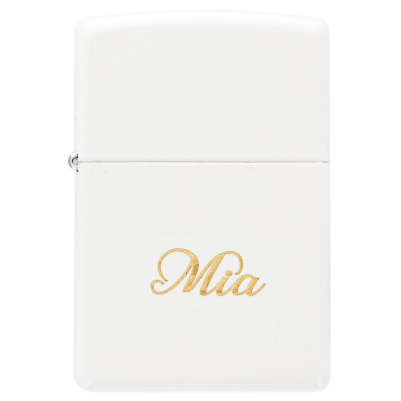 Briquet Zippo blanc personnalisé