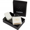 Briquet Zippo blanc gravure