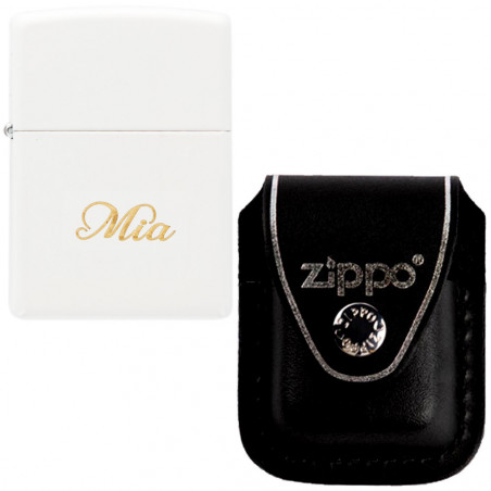 Briquet Zippo Colors Blanc Personnalisable
