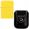 Briquet Zippo jaune personnalisable