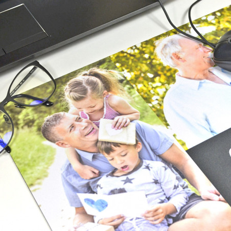 Sous main bureau avec photo imprimée
