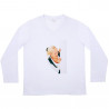 Tee shirt manche longue blanc personnalisé