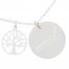 Collier arbre de vie gravure texte