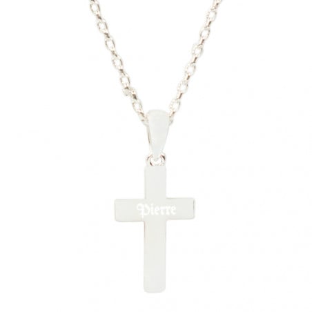 Pendentif croix plaqué argent