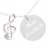 Collier clef de sol personnalisé