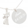 Collier chat personnalisé