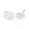 Pendentif fleur argent