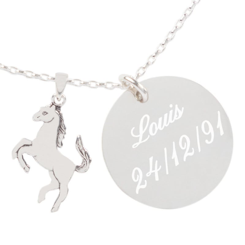 Collier Cheval, Bijou Cheval Argent 925