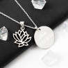 Pendentif fleur lotus personnalisable