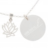 Collier fleur lotus personnalisable