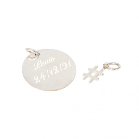 Collier hashtag personnalisable