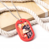 Dog tag rouge personnalisé