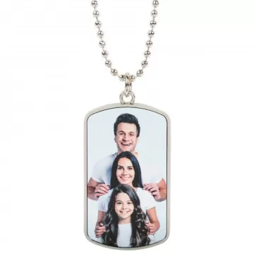 Collier dog tag personnalisé métal