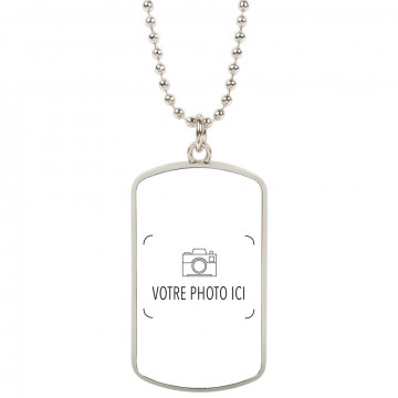 Collier dog tag personnalisable photo
