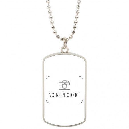 Collier dog tag personnalisable photo